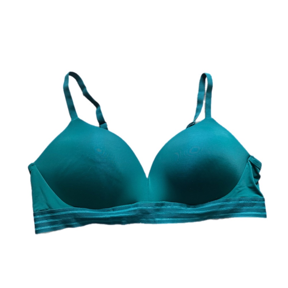 Auden Push Up Wirefree Bra Womens 38B Teal Green Excellent Padded Wireless